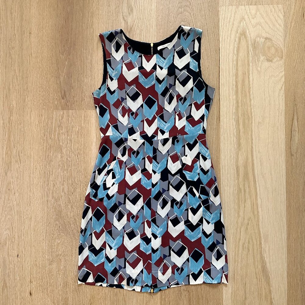 DVF Geometric Shift Dress, Size 2